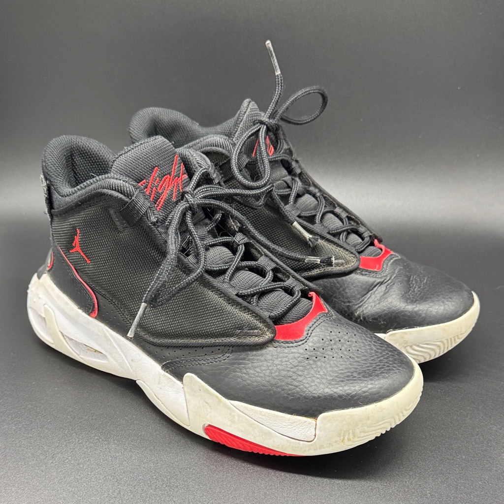 Nike Air Jordan Youth Black And Red Sneakers Sz 7y